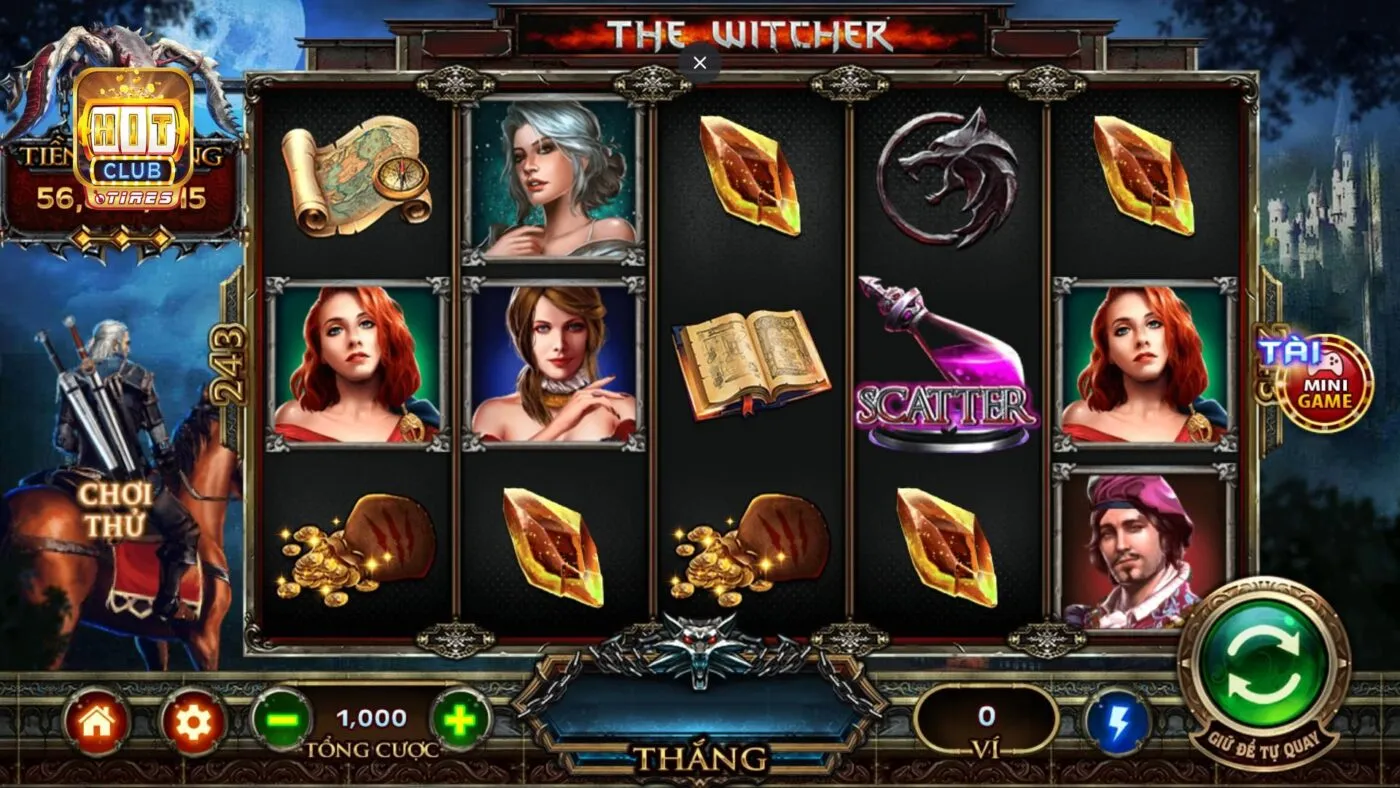 Hướng dẫn chơi quay hũ The Witcher Wild Hunt tại sân cược Hit Club